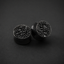 Black Druzy Ear Plugs, Sparkling Resin Crystal Cluster Gauges, Faux Quartz Double Flare Plugs, Dark Aesthetic Body Jewelry Gift