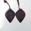 Natural Garnet Carved leaf Earring Beads 20x11x3mm, 3.4g