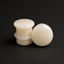 White Jade Single Flared Plugs - Handcrafted Gemstone Ear Gauge Pair
