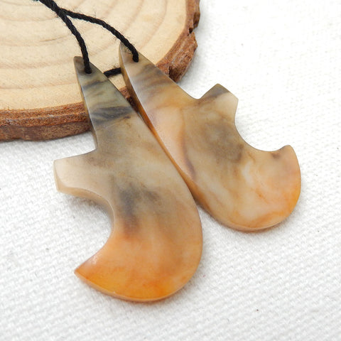 Offre spéciale paire de boucles d'oreilles Amazonite, pierre pour la fabrication de boucles d'oreilles, 39X17X5mm, 8.1g