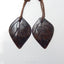 Natural Garnet Carved leaf Earring Beads 20x11x3mm, 3.4g