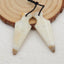 Natural Amazonite Carved Earring Beads 40x12x4mm, 5.0g