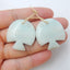 Natural Amazonite Carved Fish Earring Beads 29x25x4mm, 10.3g