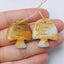 Natural Amazonite Carved Fish Earring Beads 29x25x4mm, 10.3g