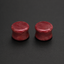 Natural Norwegian Thulite Stone Plugs - Hand-Polished Rose Pink Saddle Gauges (Sold as Pair)
