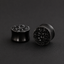 Black Druzy Ear Plugs, Sparkling Resin Crystal Cluster Gauges, Faux Quartz Double Flare Plugs, Dark Aesthetic Body Jewelry Gift