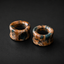 Natural Petrified Wood Opal Gauges, Teal Earthy Plugs, Double Flare Stone Plugs, Custom Sizes Available
