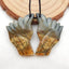 Natural Red Creek Jasper Carved wolf head Earring Beads 30x25x5mm, 8.3g