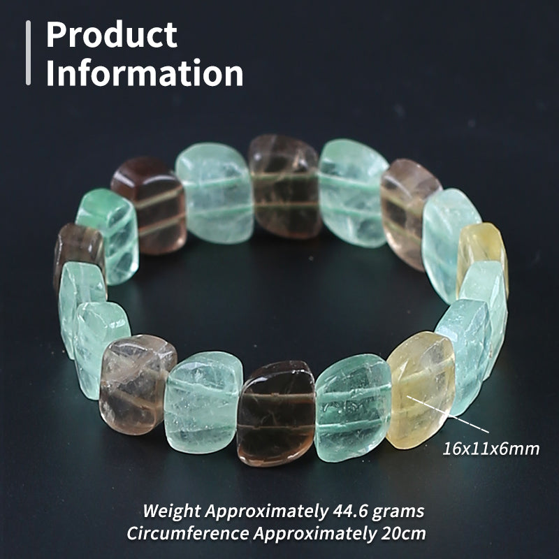 Natural Fluorite Bracelet 16*11*6mm, 20cm length, 44.6g – Gomggsale