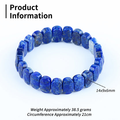 Natural Lapis Lazuli Bracelet 14*9*6mm, 21cm length, 38.5g