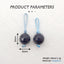 BITEFU 1 Pair Natural Sapphire Faceted Round Gemstone Earring Beads, Handmade Beads, 2.1g