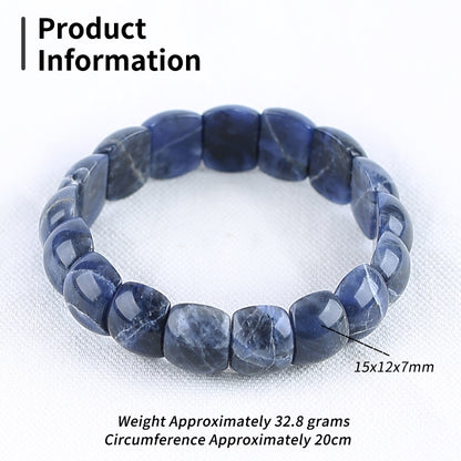 Natural African Sodalite Bracelet 15*12*7mm, 20cm length, 32.8g