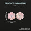 BITEFU 1Pair Carved Natural Pink Shell Flower , Queen Conch Shell Beads, Popular Pink Flower Beads, 1.4g