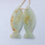 Natural Amazonite Carved Fish Earring Beads 36x15x4mm, 6.2g