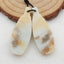 Paire de boucles d'oreilles en Amazonite sculptée, 40 x 15 x 4 mm, 7,8 g