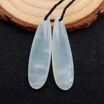 Natural Jade Earring Beads 33x9x4mm, 3.1g