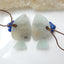 Intarsia Of Amazonite And Lapis Lazuli Earring Beads 32x17x4mm, 12x12x3mm 9.3g