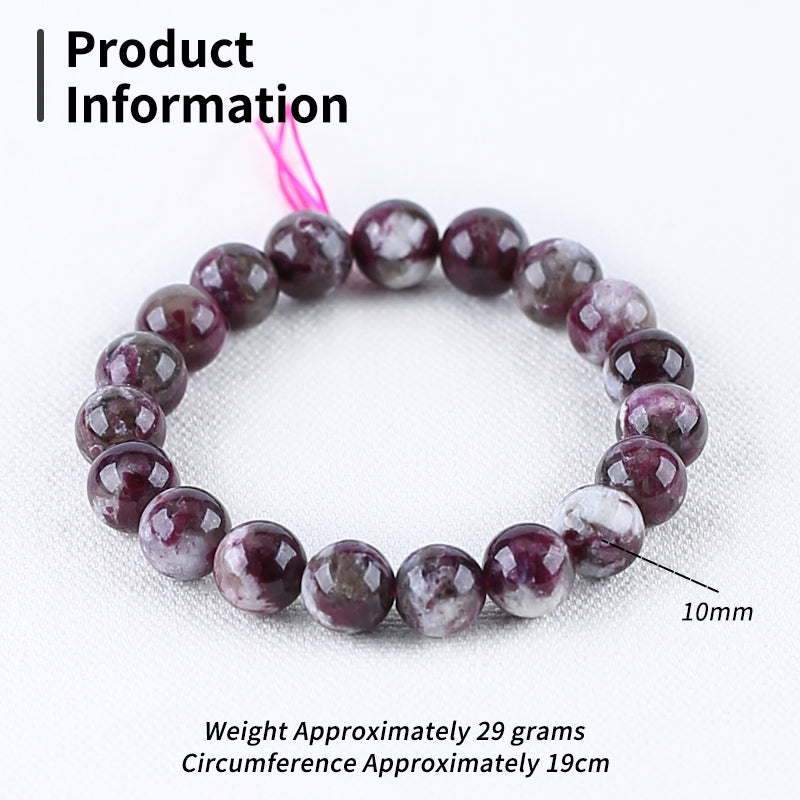 Natural Tourmaline Bracelet 10mm beads, 19cm length, 29g