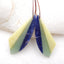 Intarsia Of African Sodalite, Serpentine And Green Aventurine Earring Beads 43x12x5mm, 9.3g