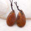 1 paire de boucles d'oreilles en forme de larme d'opale verte, 33x18x4mm, 7.4g