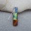Intarsia of Blue Kyanite And Labradorite Pendant Bead 33x8x4mm, 3.1g