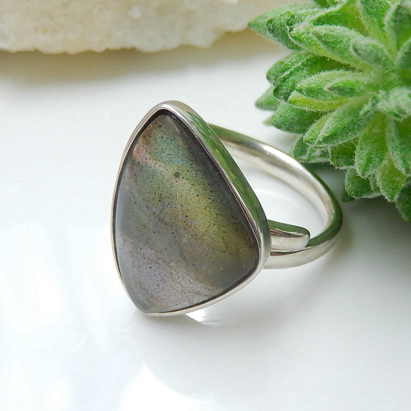 Wholesale 1 piece Labradorite Ring handmade customizable Ring, silver ring Gift For Her, 5.1g - MyGemGarden