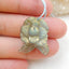 Carved Labradorite Gemstone Flower Pendant Beads, 22x16x8mm, 3.7g - MyGemGarden