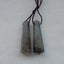 Natural Carved Labradorite Drilled Earrings Pair 32x9mm,7.72g - MyGemGarden