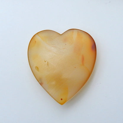 Natural Agate heart shape Cabochon, 50x45x14mm, 45g - MyGemGarden