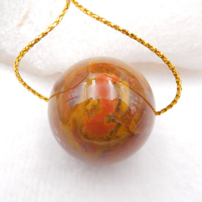 Natural Agate Pendant Bead 24mm, 19.0g