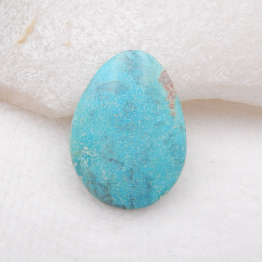 Cabochon en pierres précieuses turquoise à dos plat, 26x19x4 mm, 3,4 g