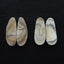 2 Pairs Natural Agate cabochon, Crazy Lace Rosetta Stone Gemstone Cabochon Pair, 22x9x4mm, 23x9x4mm, 5.2g - MyGemGarden