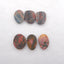 5 PCS Natural Red Creek Jasper Cabochons 21X17X4mm, 21X14X4mm, 12.3g