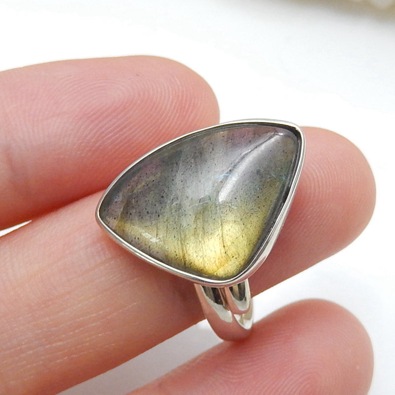 Wholesale 1 piece Labradorite Ring handmade customizable Ring, silver ring Gift For Her, 5.1g - MyGemGarden