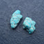 Natural Turquoise Cabochons Paired 16X16X4mm, 5.7g