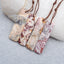 4 PCS Natural Rhyolite Bird's Eye Jasper Pendant Beads 40x12x4mm, 13.3g