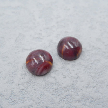 Natural Mookaite Jasper Cabochons Paired 8X4mm, 1.0g