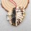 Natural Red Creek Jasper Carved Indian Culture Pendant Bead 48x43x7mm, 18.6g