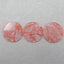 3 PCS Volcano Cherry Quncortz Cabochons 35x35x3mm, 19.0g