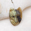 雕刻狐狸头拉长石宝石吊坠，30x21x6mm，4.6g
