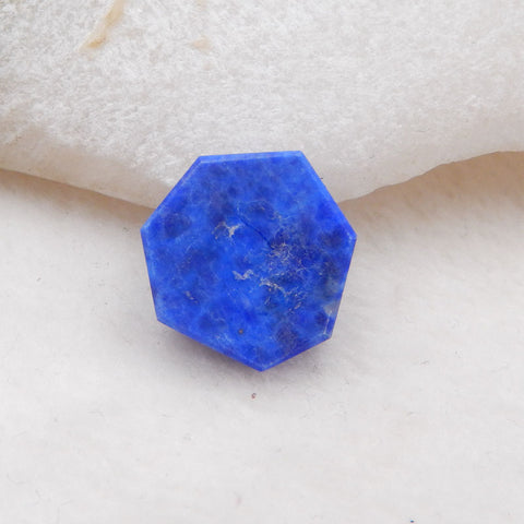 天然青金石宝石凸圆形，珠宝 DIY 制作宝石 15x6 毫米，2.7 克