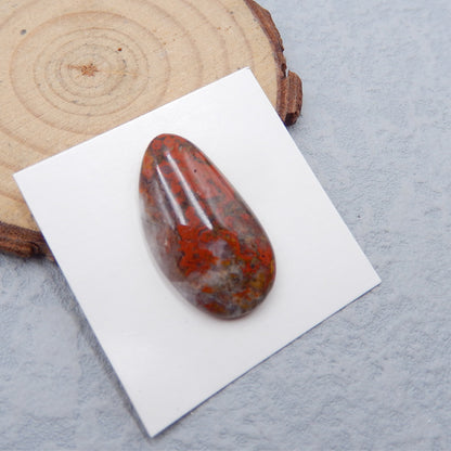 Natural Warring States Red Agate Cabochon 28X16X6mm, 4.3g