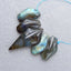 5 PCS Natural Labradorite Pendant Beads 45X22X8mm, 27X15X7mm, 28.6g