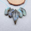 5 PCS Natural Labradorite Pendant Beads 45X22X8mm, 27X15X7mm, 28.6g