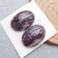 Natural Charoite Cabochons Paired 24x17x5mm, 6.6g