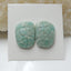 Handmade Amazonite Carved flower Earrings Pair, stone for Earrings making, 18x13x4mm, 3.7g - MyGemGarden