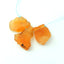 3 pcs Orange Agate Pendant Beads Strands 35x25x6mm, 28x23x7mm, 24.3g - MyGemGarden