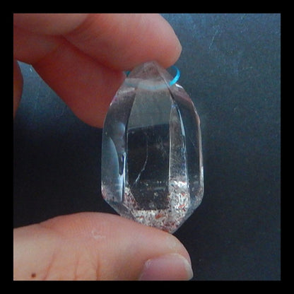 Natural Red Quartz Gemstone Pendant Bead, 34x17x16mm, 14g - MyGemGarden
