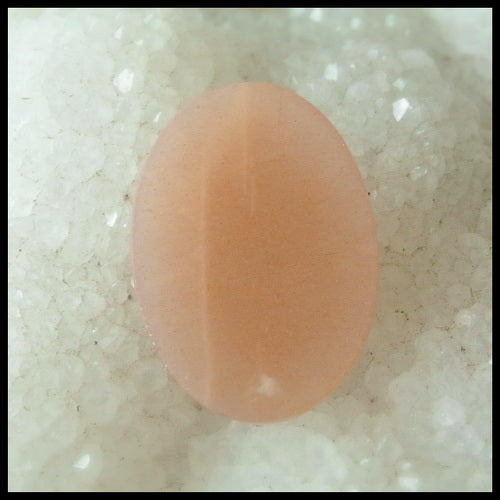 Carved Sunstone Gemstone Cabochon, 25x18x6mm, 3.6g - MyGemGarden