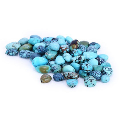 70.5g Turquoise Drilled Teardrop Beads, Loose Beads for Jewelry Making, 13x9x5mm, 70.5g - MyGemGarden